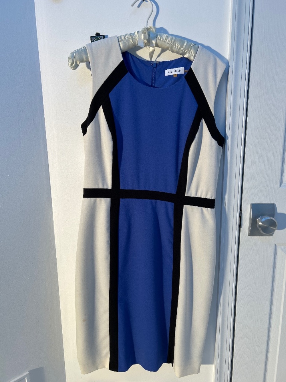 Calvin Klein sleeveless block print dress